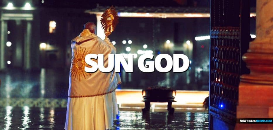 Is Pope Francis worshpping the sun god?
