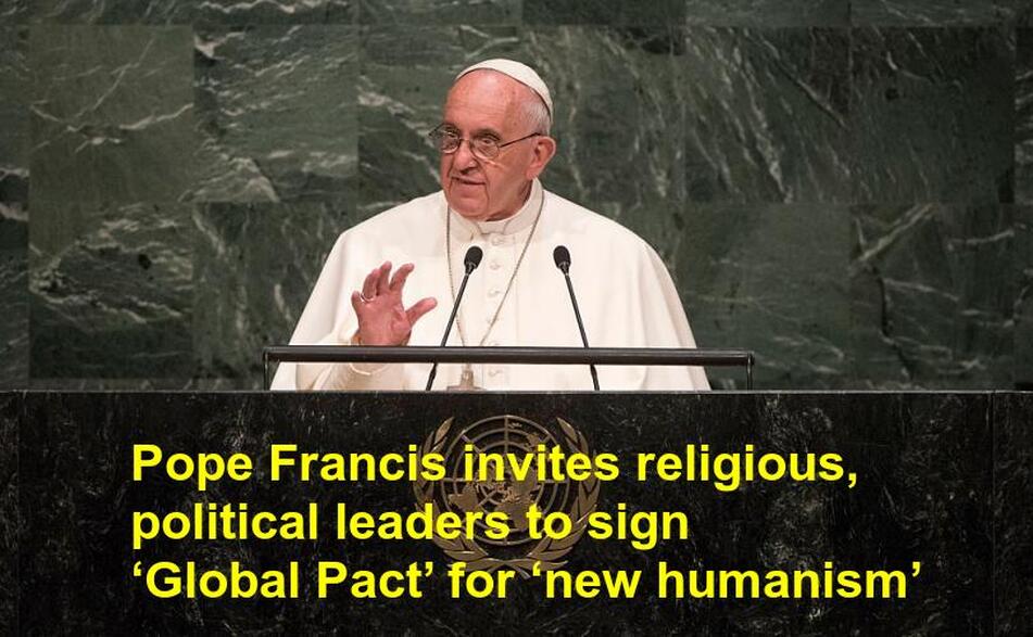 What is Pope Francis agenda on global pact?