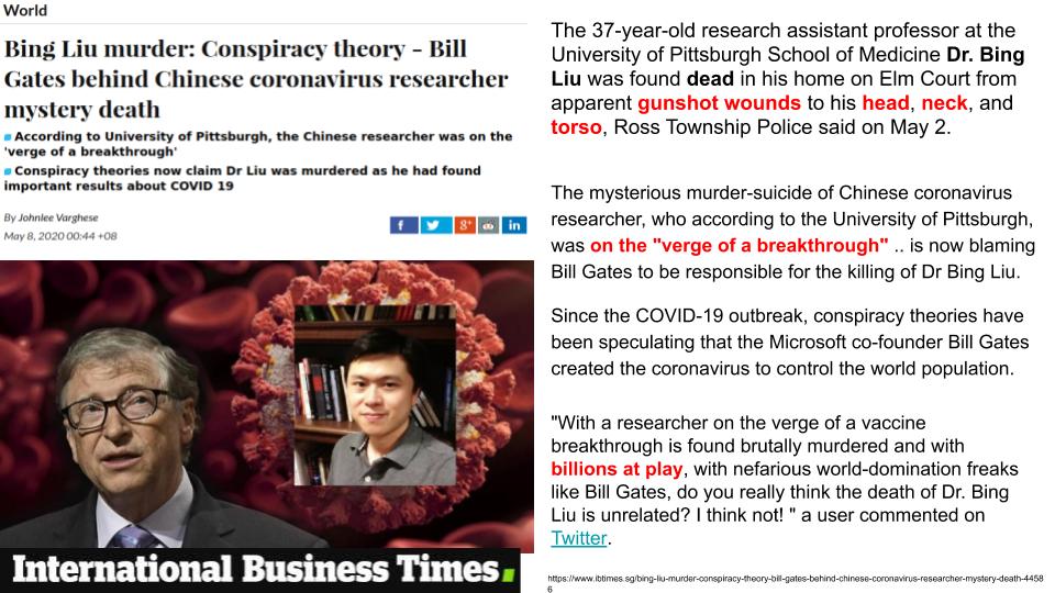 Researcher was murdered before he can publish his important result about COVID-19